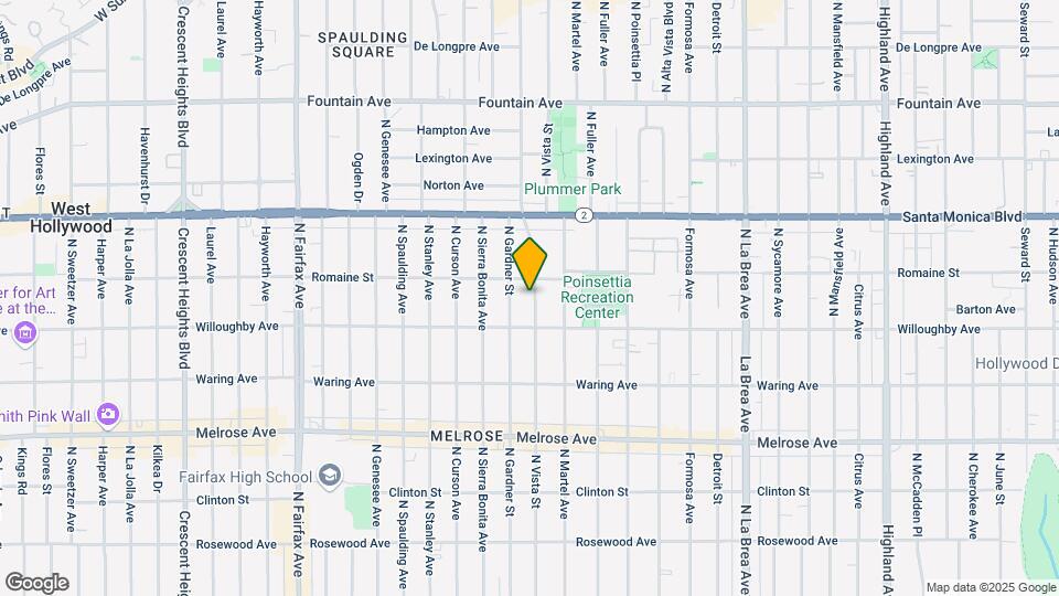 935 N Vista St Map and Location Details