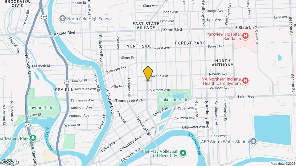 1702 Crescent Ave Map and Location Details