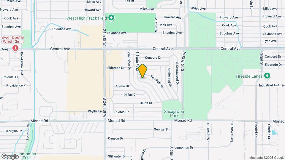129 S Santa Fe Dr Map and Location Details