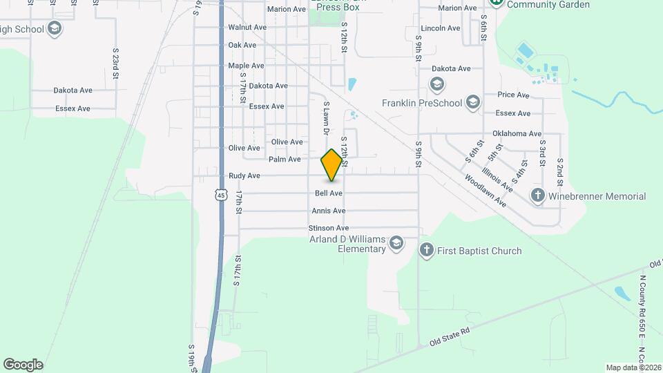 1212 Bell Ave Map and Location Details