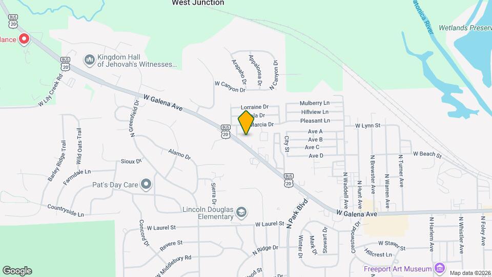 2220 W Galena Ave Map and Location Details
