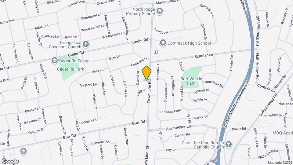 343 Town Line Rd, Unit East Northport Apartment Map and Location Details