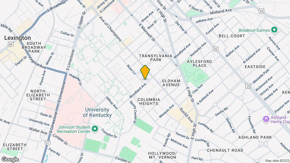 421 Woodland Ave, Unit A Map and Location Details