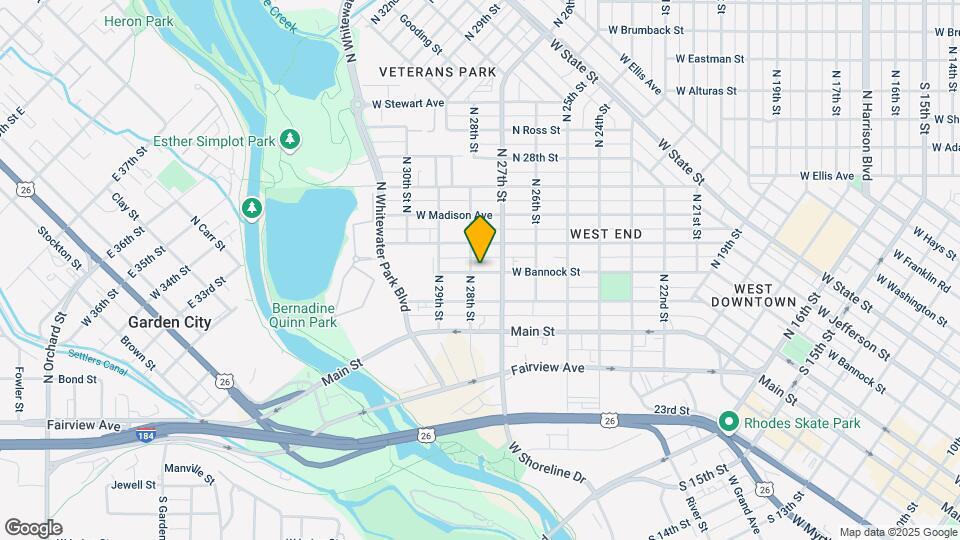 2722 W Bannock St Map and Location Details