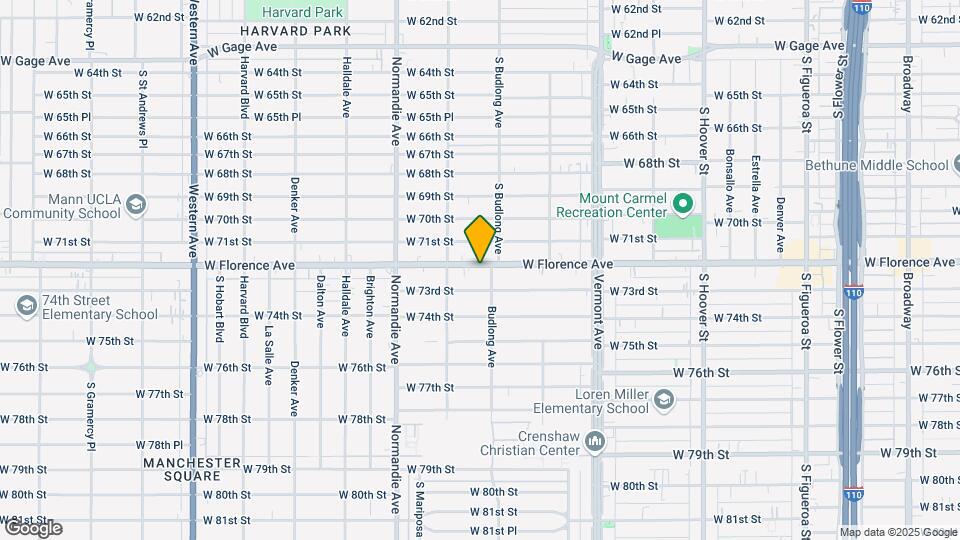 1206-1210 W Florence Ave Mapa y Detalles de la Ubicación