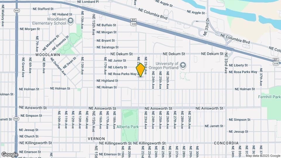 6406 NE 22nd Ave Map and Location Details