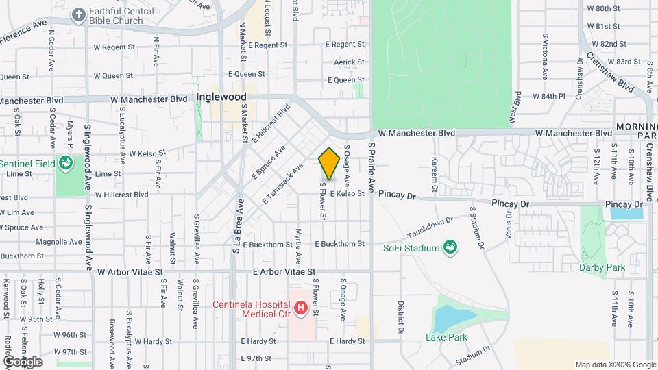 536 S Flower St Map and Location Details