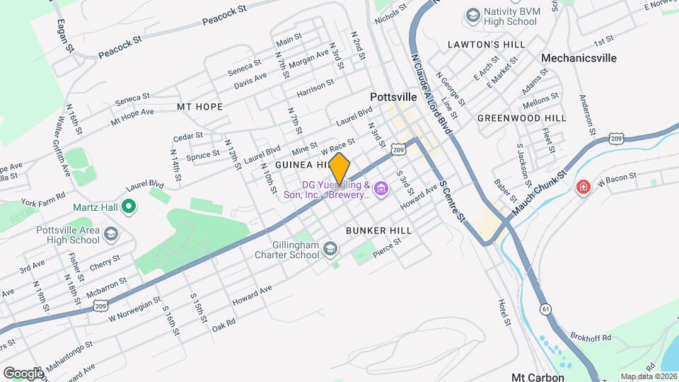 621 W Market St Apartments and Nearby Pottsville Apartments For Rent