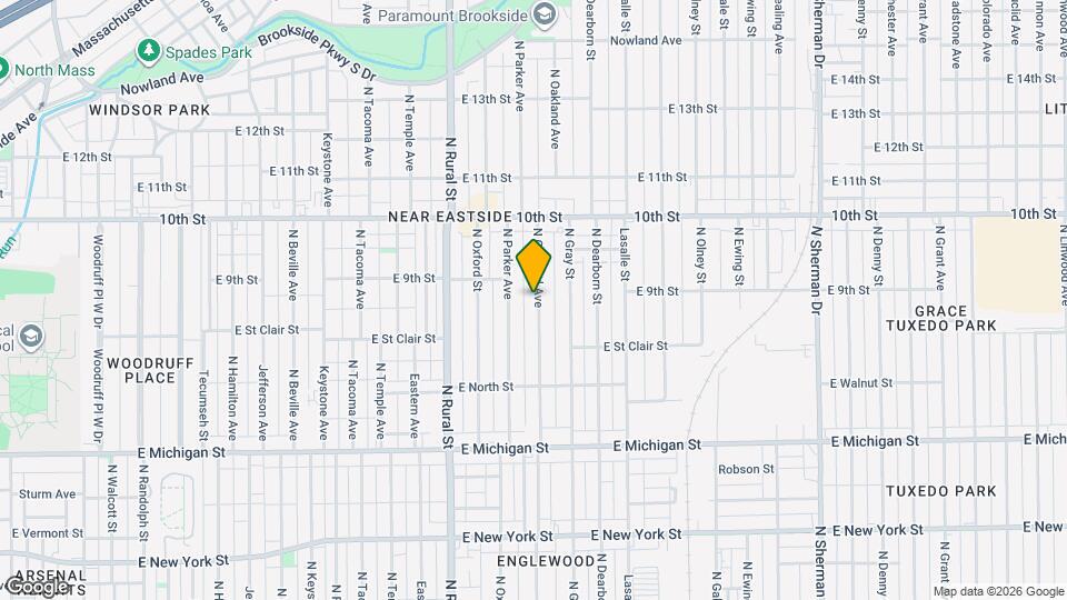 842 N Oakland Ave Map and Location Details