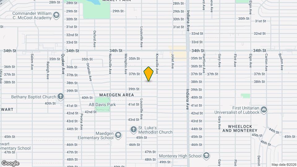 3609 38th St Map and Location Details
