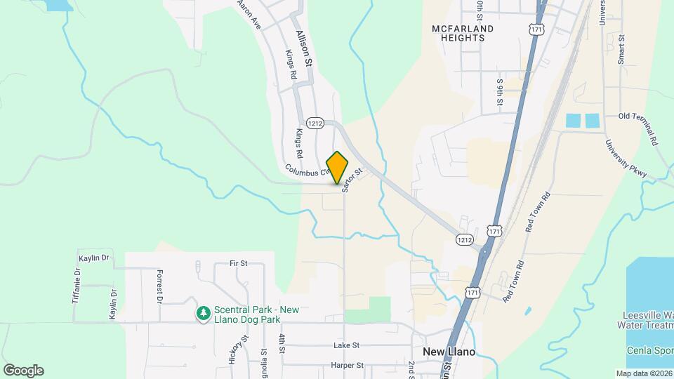 Briarwood Estates in Leesville Mapa y Detalles de la Ubicación