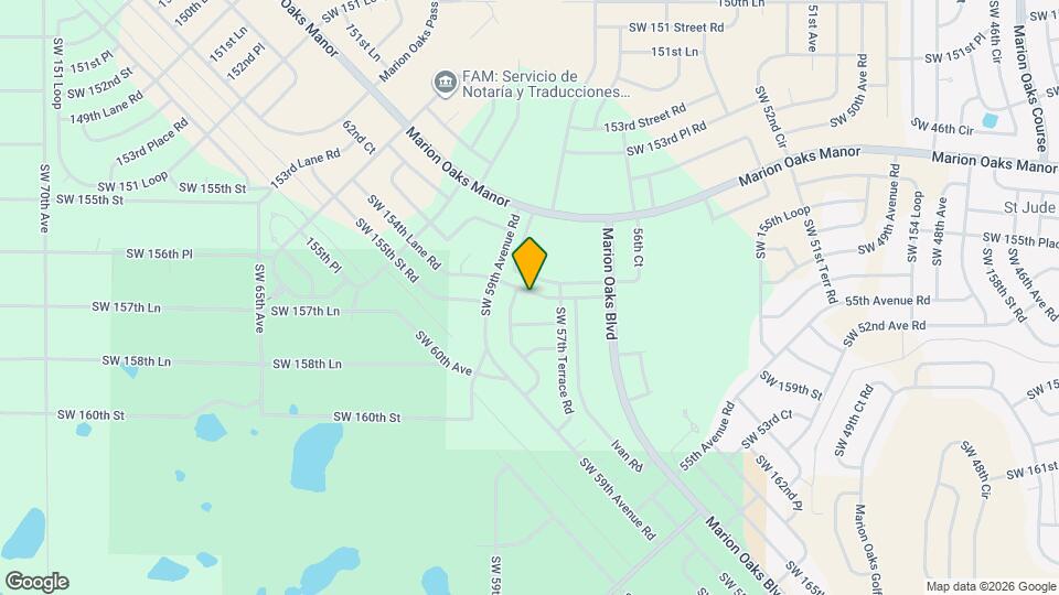 5842 SW 154th Lane Rd Map and Location Details