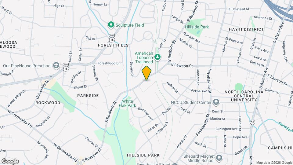 1903 S Roxboro St Map and Location Details