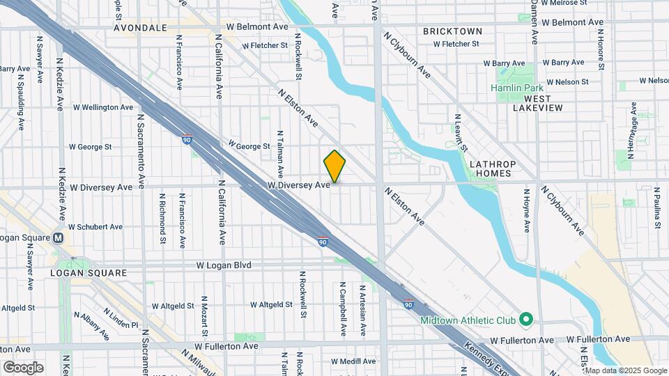 2507 W Diversey Ave Map and Location Details