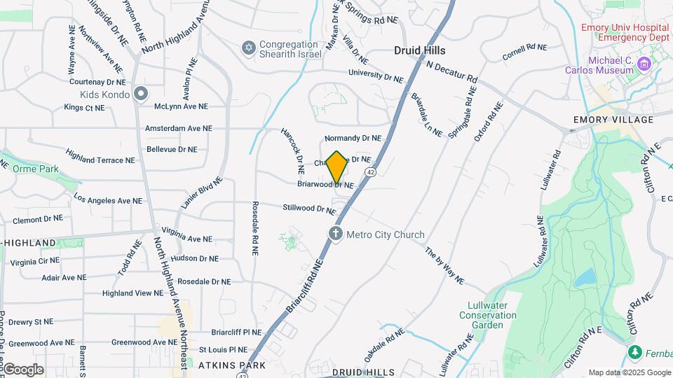 1343 Briarwood Dr NE Mapa y Detalles de la Ubicación