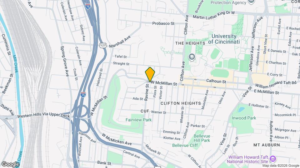 349 W McMillan St Map and Location Details