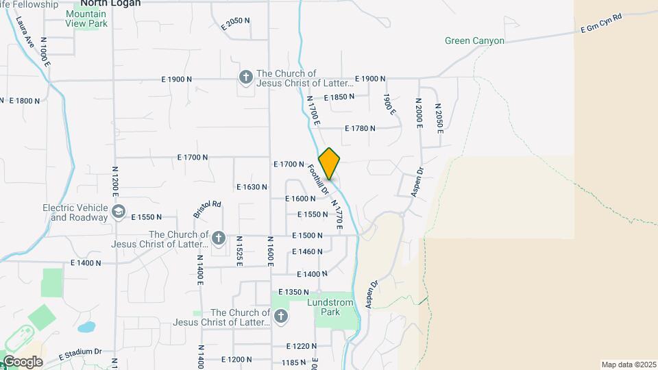 1760 Foothill Dr Map and Location Details