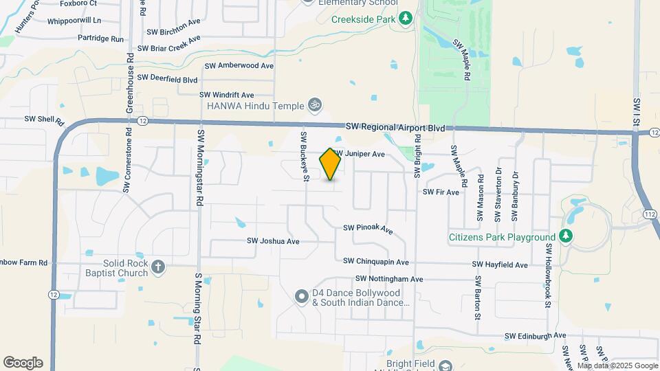 3912 SW Peachwood Dr Map and Location Details