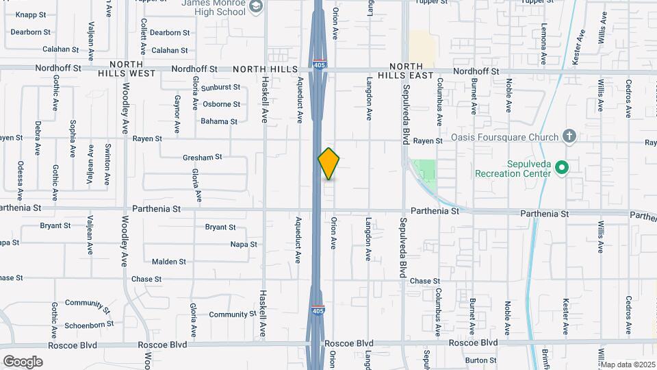 8743 Orion Ave Map and Location Details