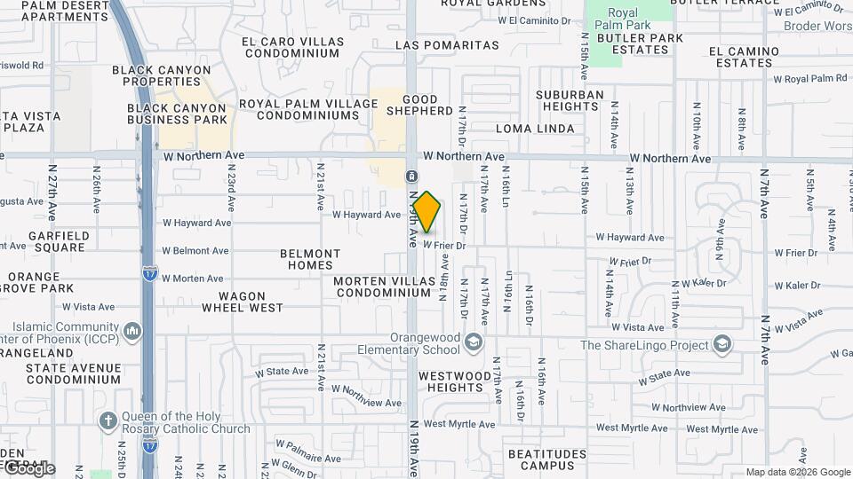 1814 W Frier Dr Mapa y Detalles de la Ubicación