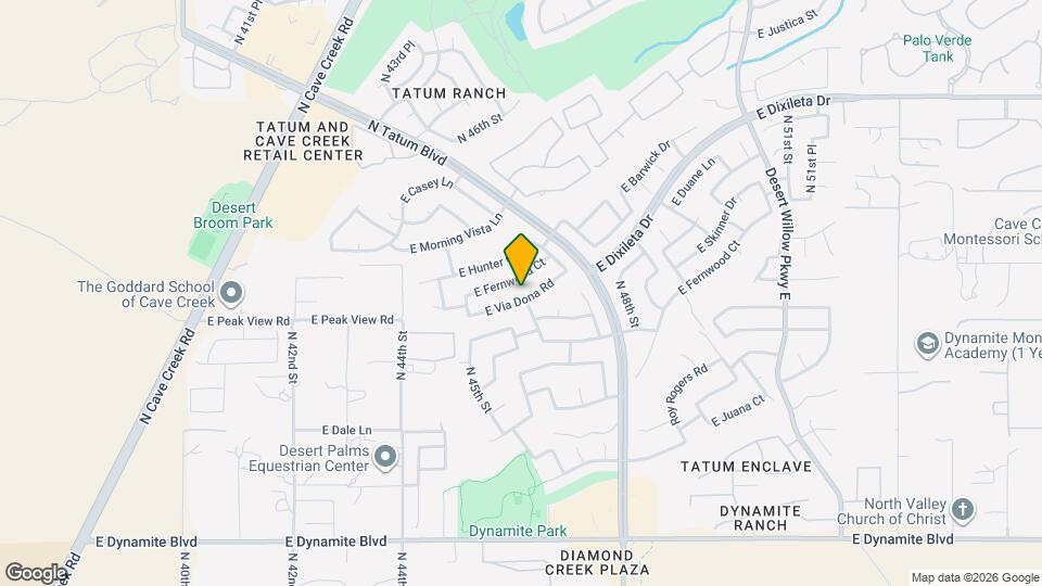 4558 E Via Dona Rd Mapa y Detalles de la Ubicación