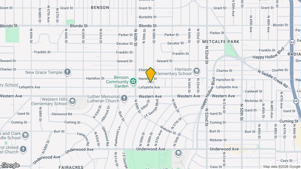 5806 Lafayette Ave Map and Location Details