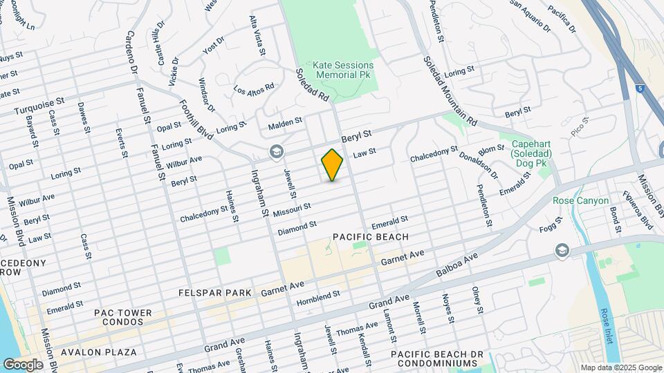 1819 Chalcedony St Map and Location Details