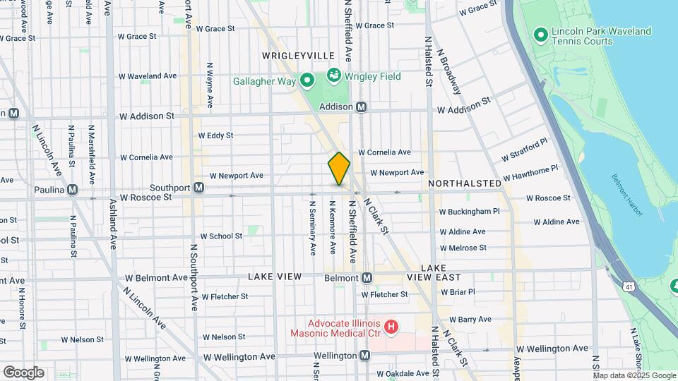 1014 W Roscoe St Mapa y Detalles de la Ubicación