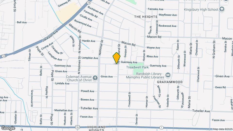 961 N Highland St Map and Location Details