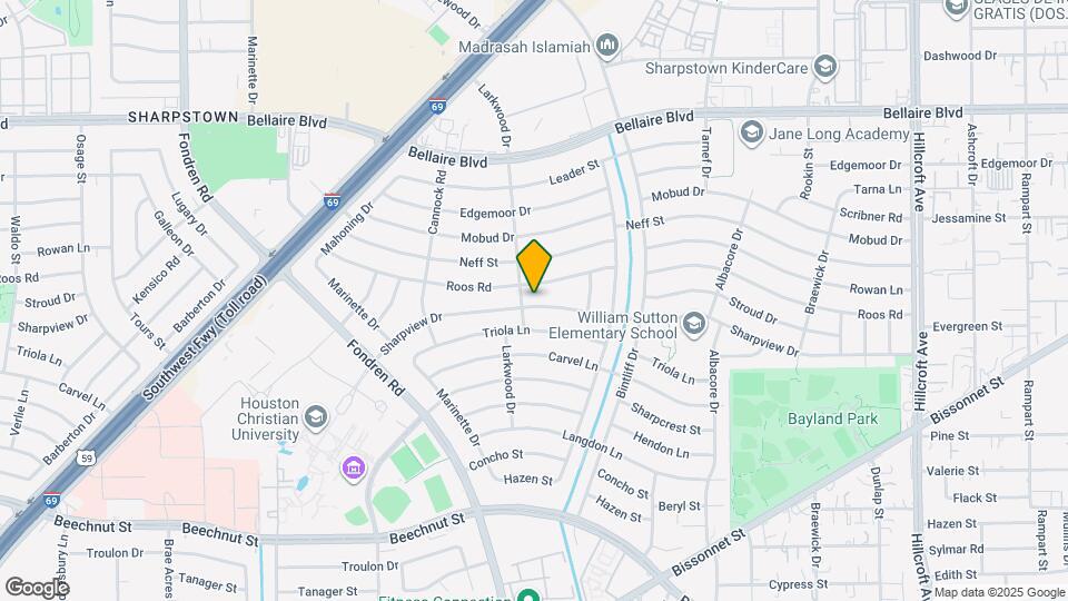 7030 Sharpview Dr Map and Location Details