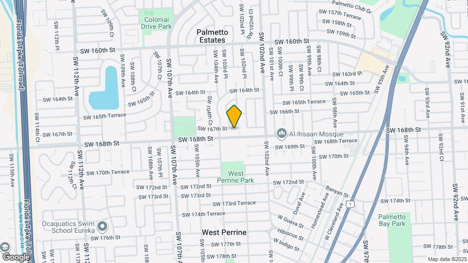 10350 SW 167th St Map and Location Details