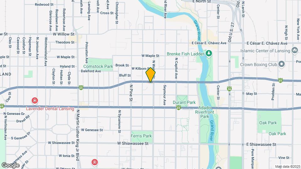 829 N Walnut St, Unit 1 Map and Location Details