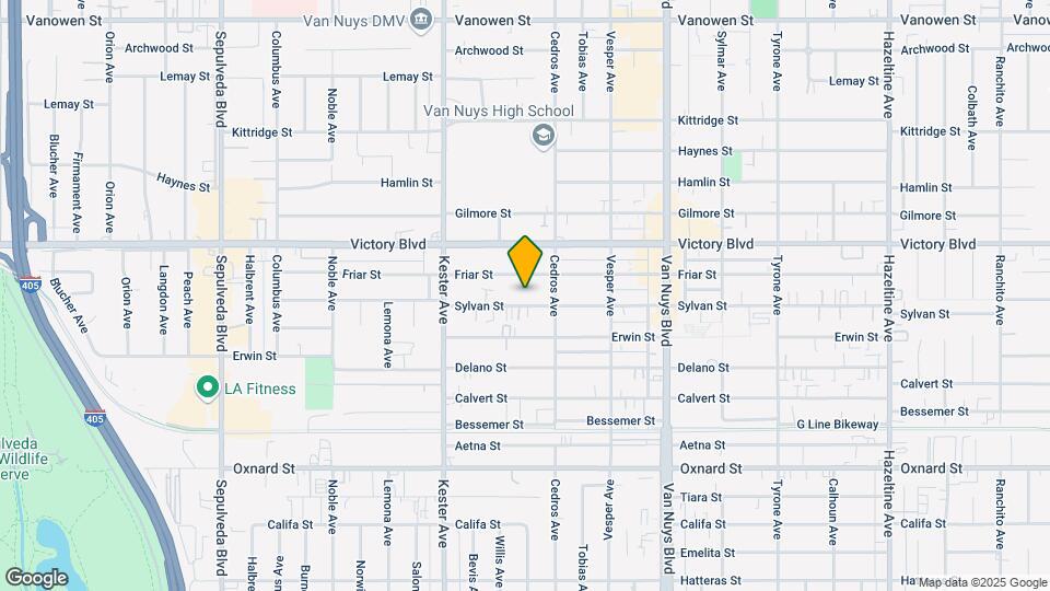 14733 Sylvan St Map and Location Details