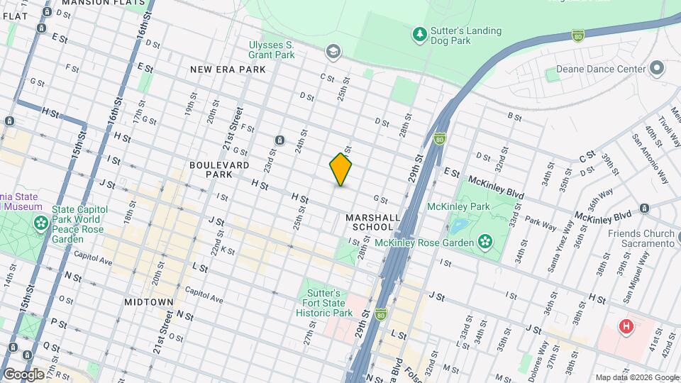 2604 G St, Unit Boulevard Park Unit Map and Location Details