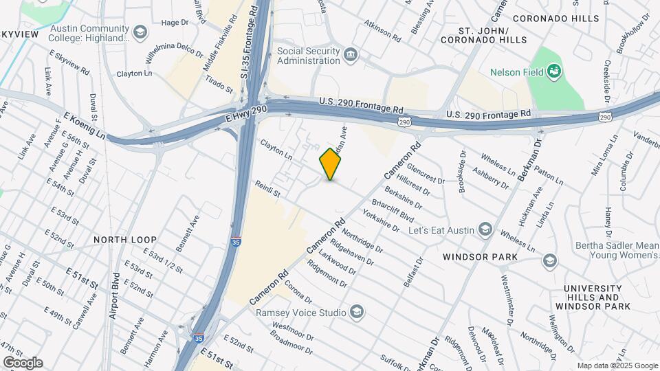 1105 Clayton Ln Map and Location Details