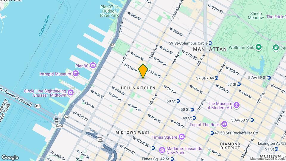 455 W 50th St Map and Location Details