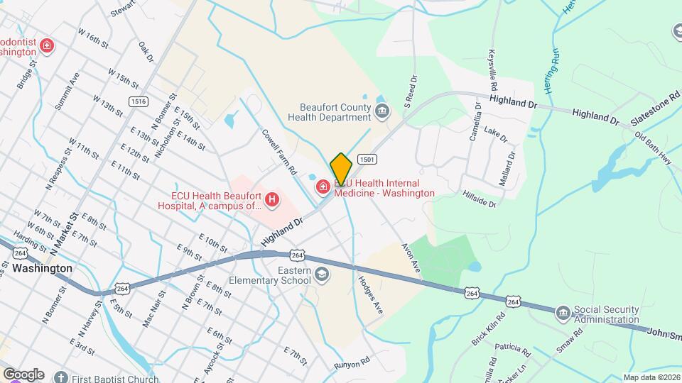 1317 Highland Dr Map and Location Details