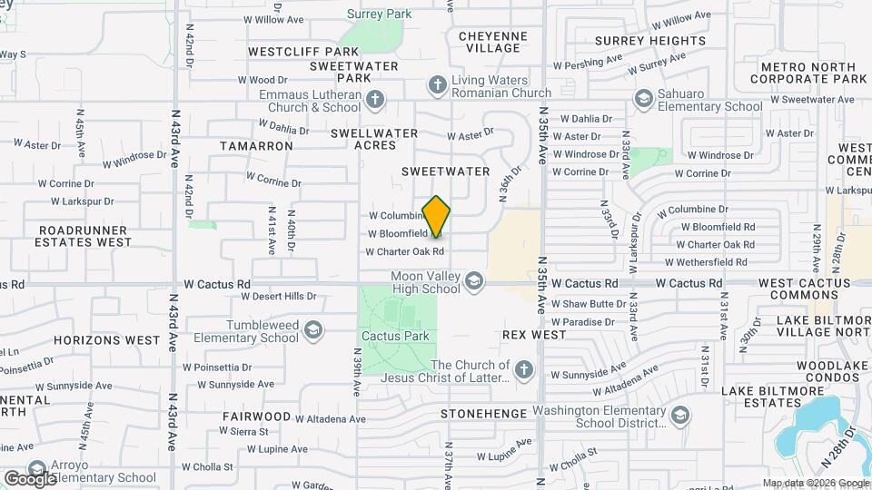 3712 W Charter Oak Rd Map and Location Details