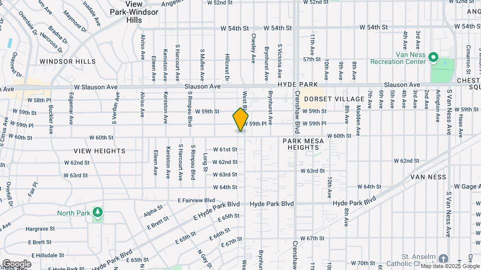3617 W 60th Mapa y Detalles de la Ubicación
