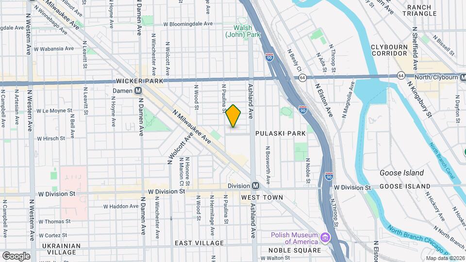 1644 W Blackhawk St Map and Location Details