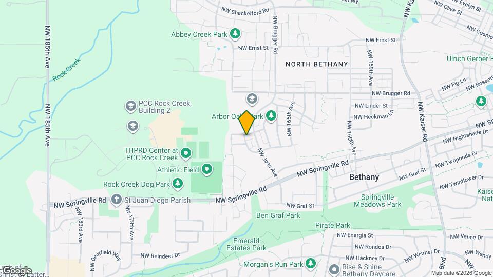 16890 Northwest Milcliff Street Map and Location Details