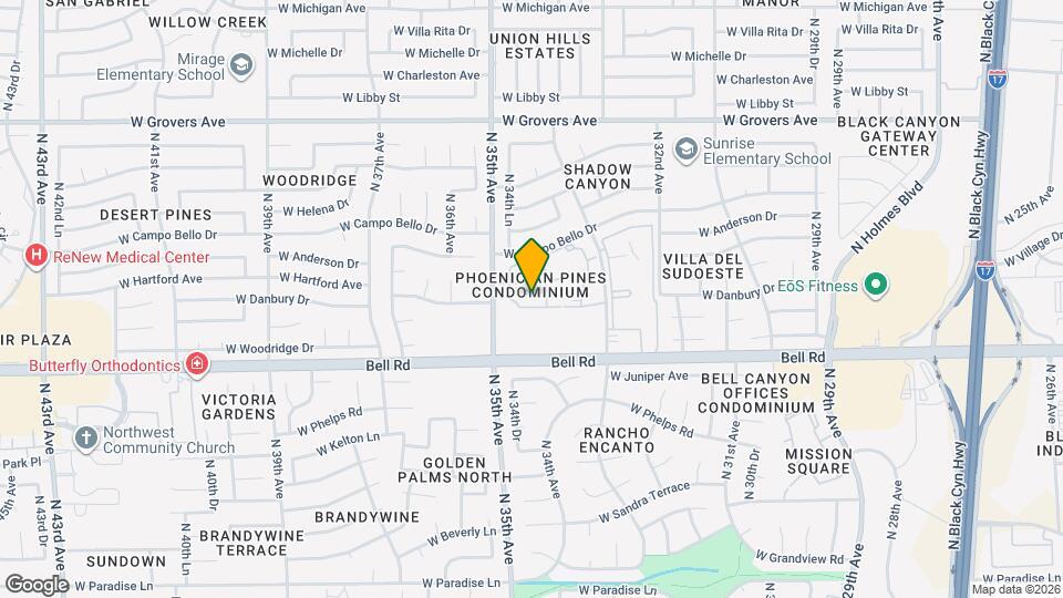 3405 W Danbury Dr Map and Location Details