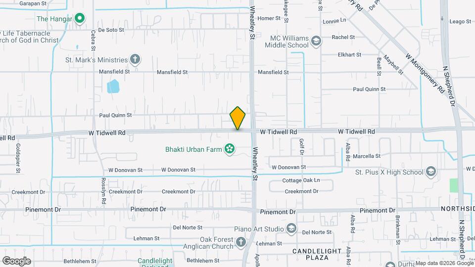 1181 W Tidwell Rd Map and Location Details