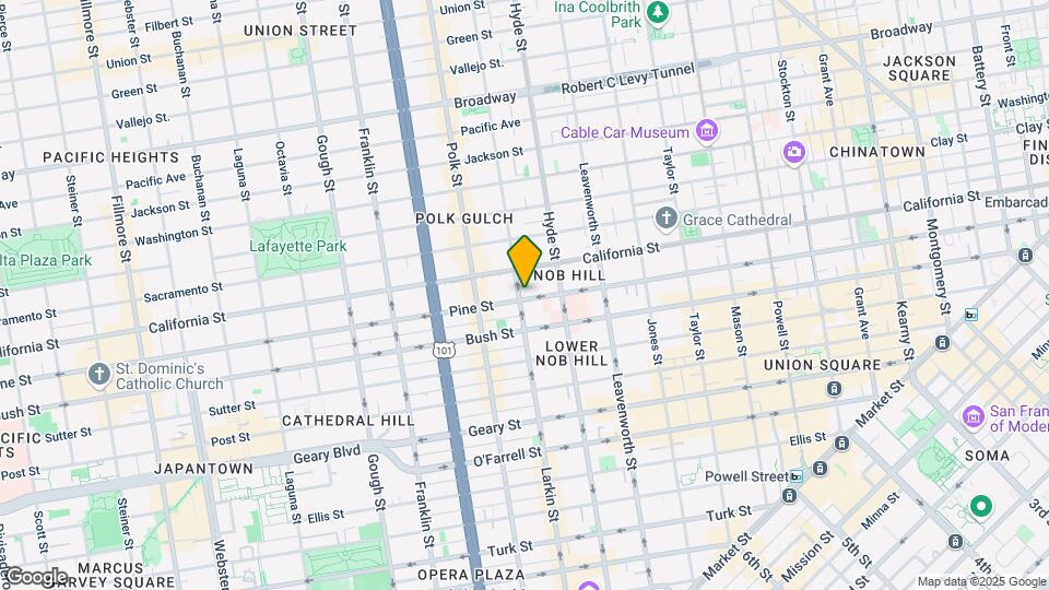 1390 Pine St Map and Location Details