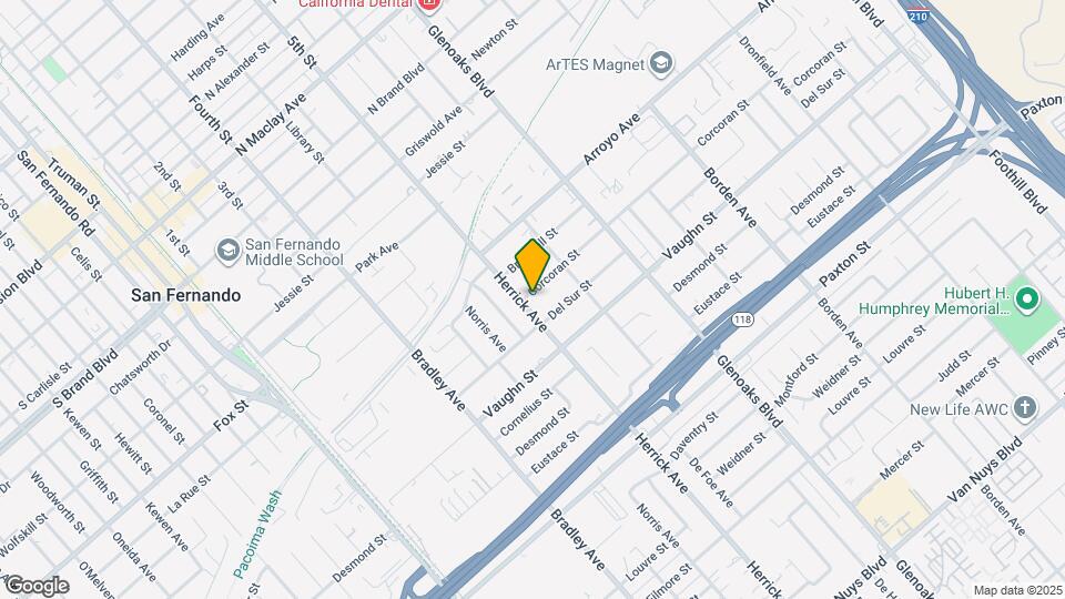 11632 Herrick Ave Map and Location Details