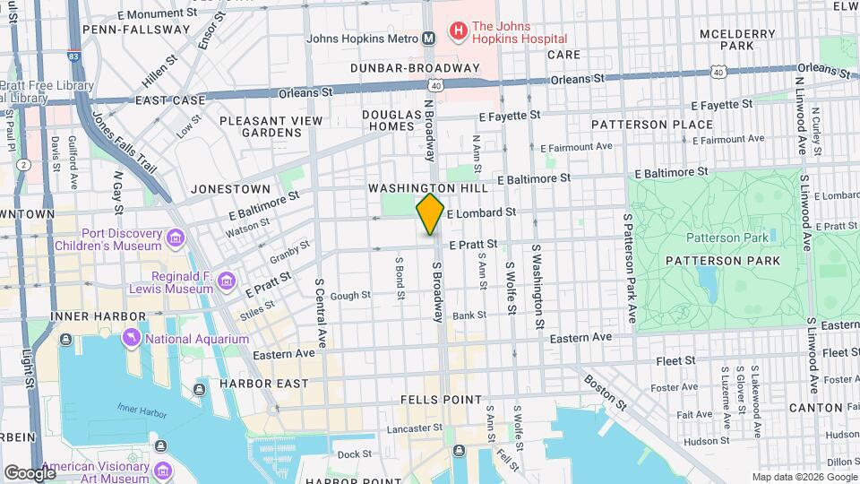 1646 E Pratt St Mapa y Detalles de la Ubicación