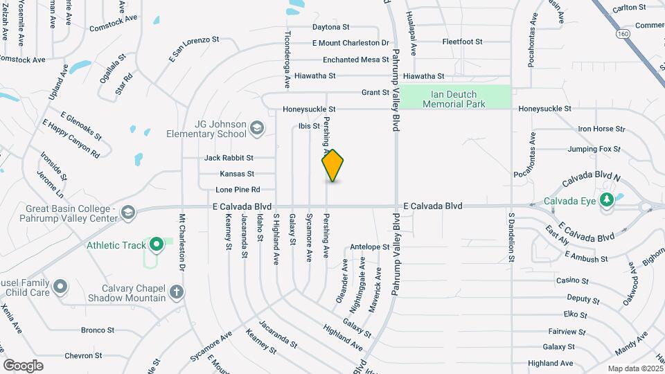 1821 Pershing Ave Map and Location Details