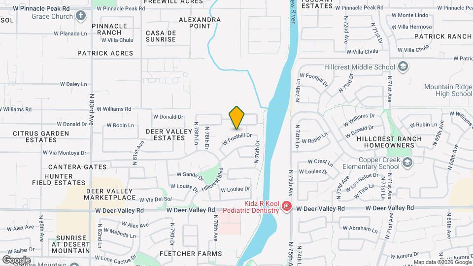 7680 W Foothill Dr Map and Location Details