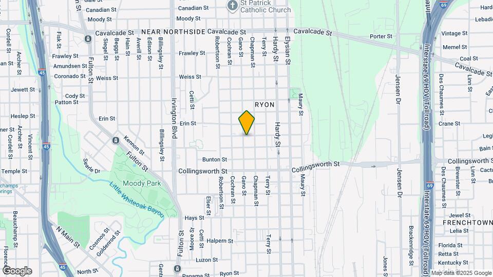 3816 Gano St, Unit B Map and Location Details