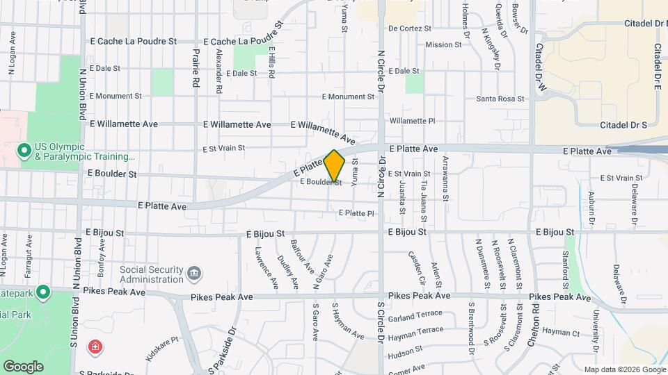 2605 E Boulder St Map and Location Details